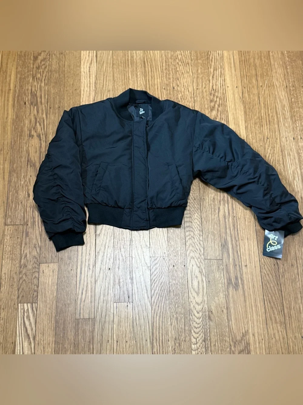 NWT Art Class Black Bomber Jacket Girls size 8